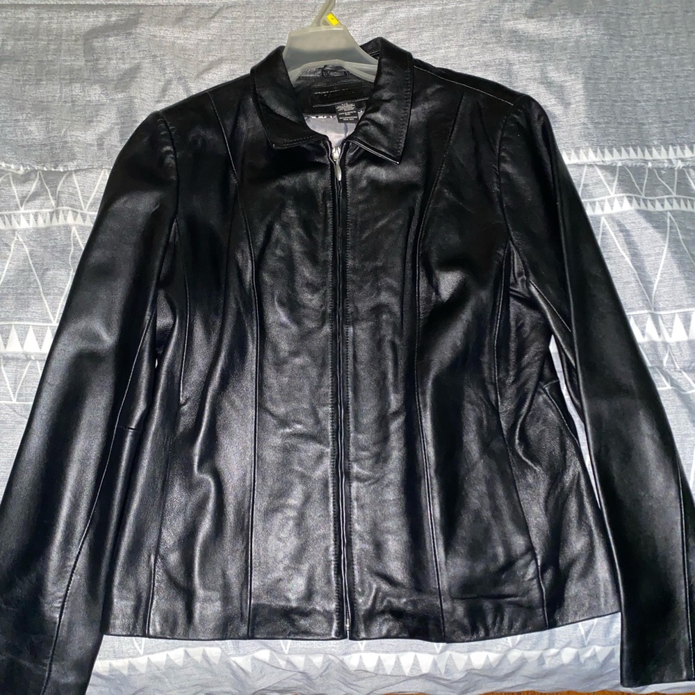 Ladies smooth soft leather jacket